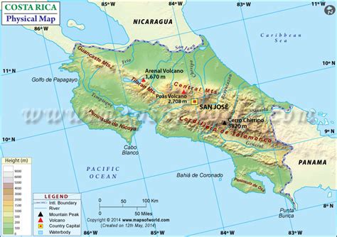 major landforms in costa rica.